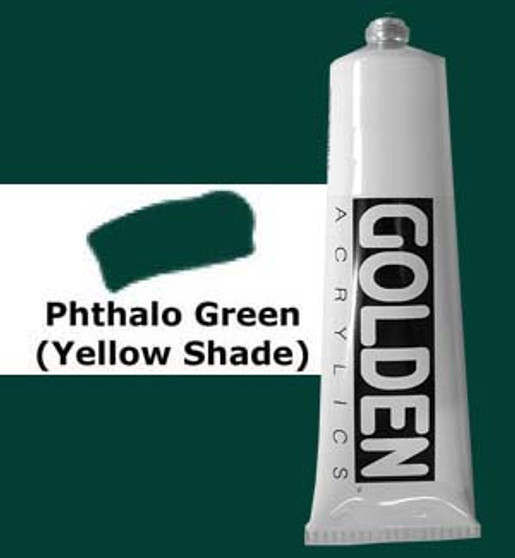 Golden Artist Colors Heavy Body Acrylic: 2oz Phthalo Green Yellow Shade