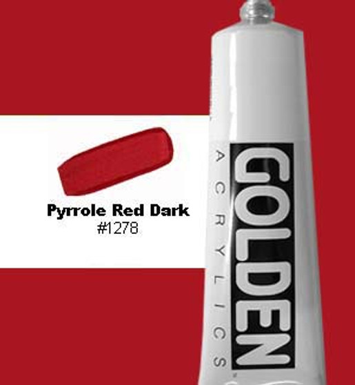 Golden Artist Colors Heavy Body Acrylic 2 oz Pyrrole Red Dark