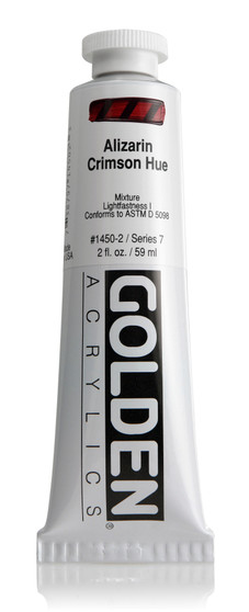 Golden Artist Colors Heavy Body Acrylic: 2oz Historical Alizarin Crimson Hue