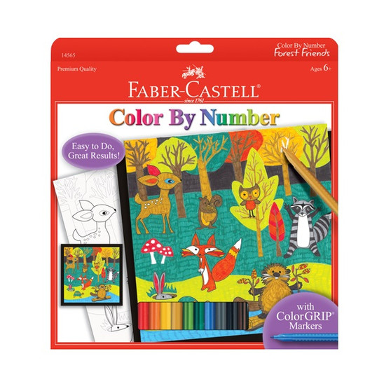 Faber-Castell Red Label Color by Number Forest Friends