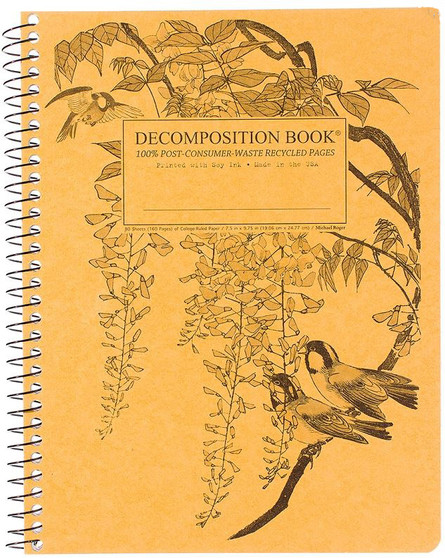 Michael Roger Press Decomposition Notebook Coilbound Ruled Leafy Perch