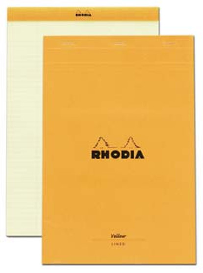 Rhodia Classic Stapled Topbound 8.5x12 Lined Yellow