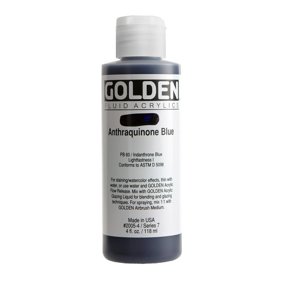 Golden Artist Colors Fluid Acrylic: 4oz Anthraquinone Blue