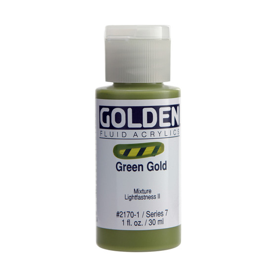 Golden Artist Colors Fluid Acrylic: 1oz Green Gold