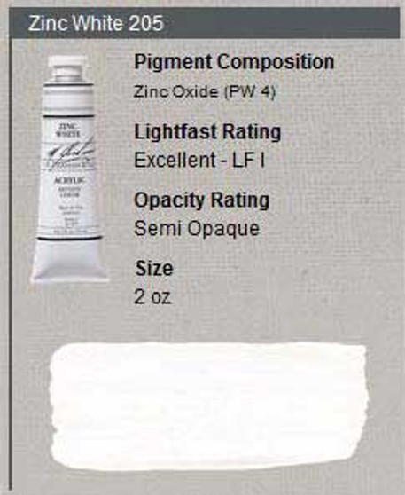 M. Graham Acrylic Series 1: 2oz Zinc White