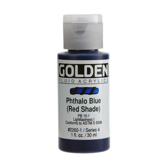 Golden Artist Colors Fluid Acrylic: 1oz Phthalo Blue Red Shade