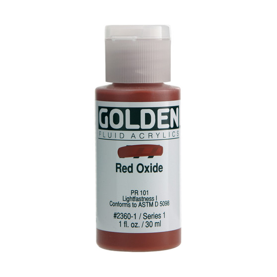 Golden Artist Colors Fluid Acrylic: 1oz Red Oxide