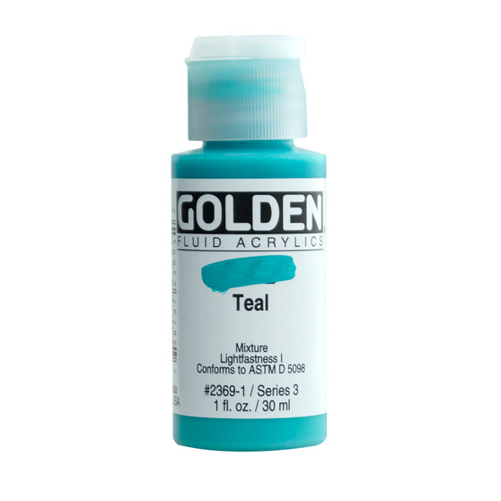 Golden Artist Colors Fluid Acrylic: 1oz Teal