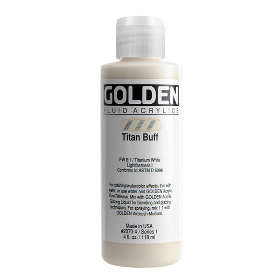 Golden Artist Colors Fluid Acrylic: 4oz Titanium Buff