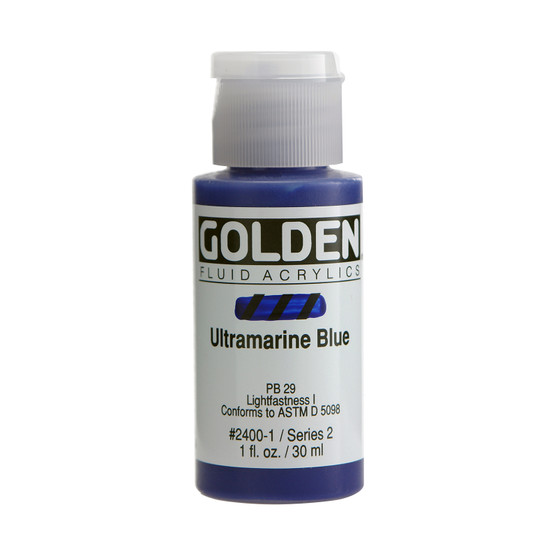 Golden Artist Colors Fluid Acrylic: 1oz Ultramarine Blue