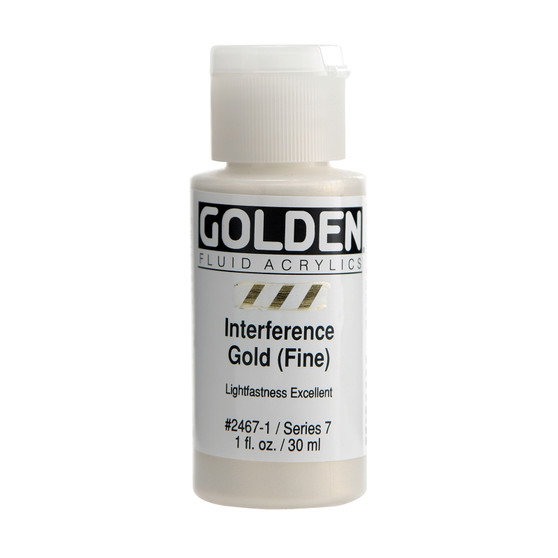 Golden Artist Colors Fluid Acrylic: 1oz Interference Gold Fine