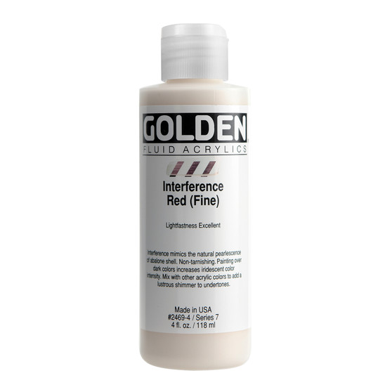 Golden Artist Colors Fluid Acrylic: 4oz CT Interference Red