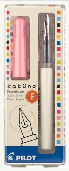 Pilot Kakuno Fountain Pen Fine White/Pink