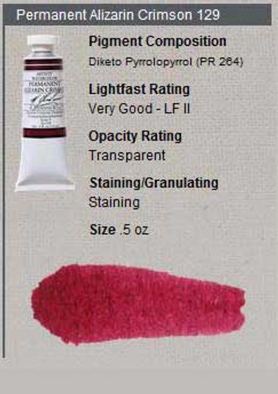 M. Graham Watercolor Series 4: 15ml Permanent Alizarin Crimson