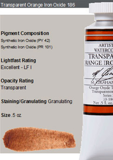 M. Graham Watercolor Series 2: 15ml Trans Orange Iron Oxide