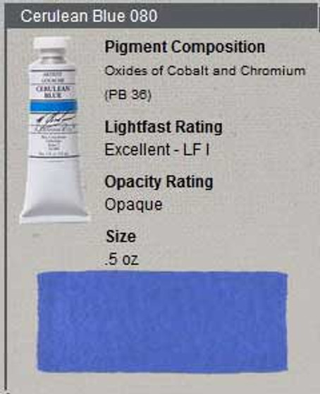 M. Graham Gouache Series 4: 15ml Cerulean Blue