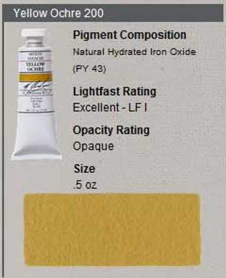 M. Graham Gouache Series 1: 15ml Yellow Ochre