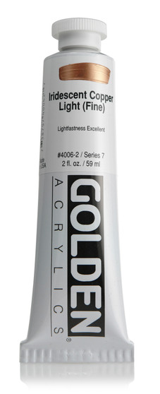 Golden Artist Colors Heavy Body Acrylic: 2oz Iridescent Copper Light Fine