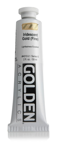 Golden Artist Colors Heavy Body Acrylic: 2oz Iridescent Gold Fine