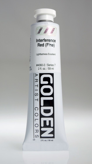 Golden Artist Colors Heavy Body Acrylic: 2oz Interference Red Fine