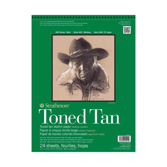 Strathmore Toned Tan Sketch Paper 11x14 Wirebound