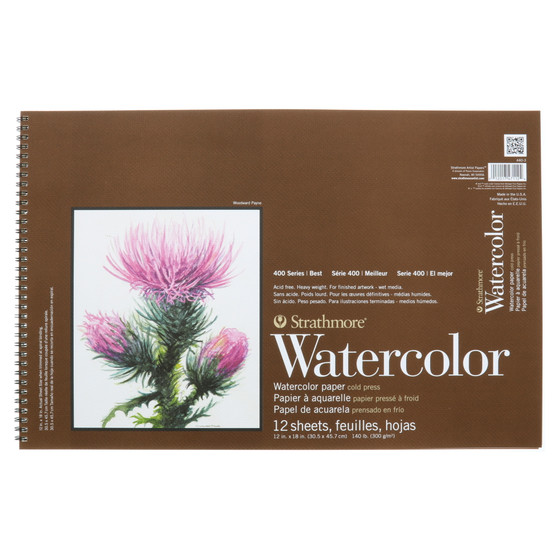 Strathmore Watercolor Pad 400 140lb 12x18