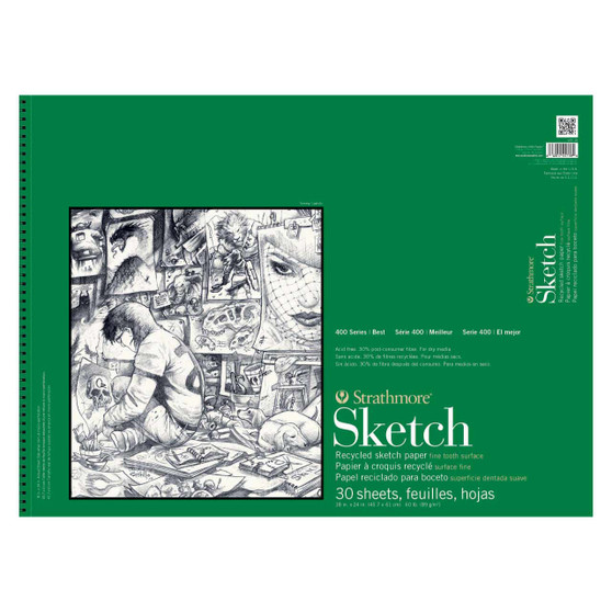 Strathmore Sketch Pad 400 Recycled 18x24