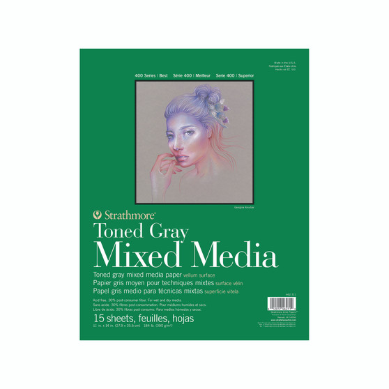 Strathmore Toned Gray Mixed Media Pad 11x14"