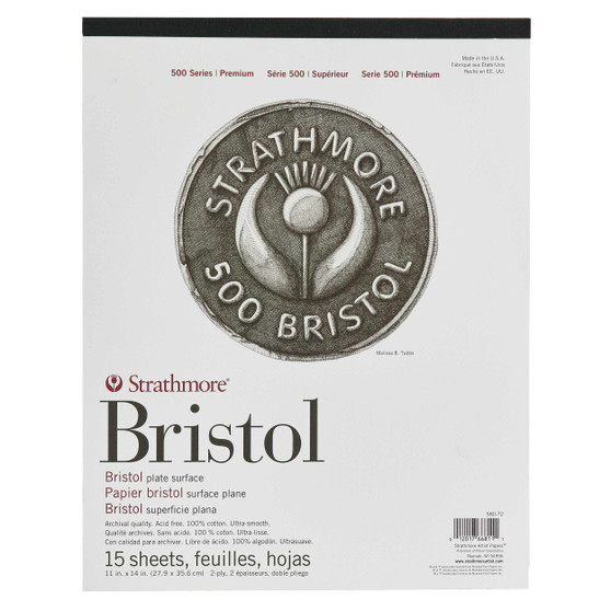Strathmore Bristol Pad 500 Plate 2ply 11x14