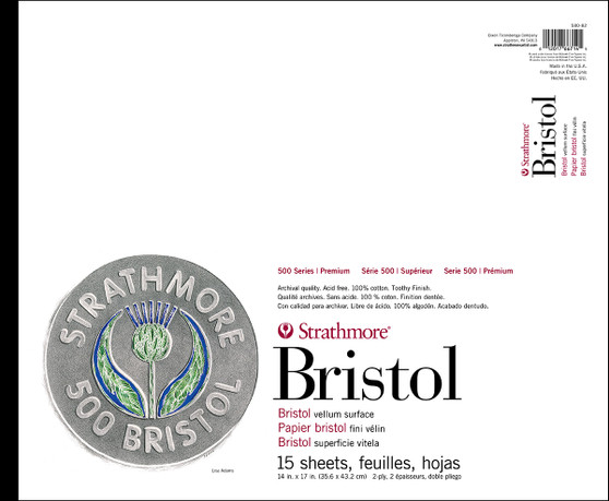 Strathmore Bristol Pad 500 Medium 2ply 14x17