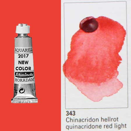 Schmincke Horadam Aquarell 15ml Tube Watercolor Quinacridone Red Light - 343