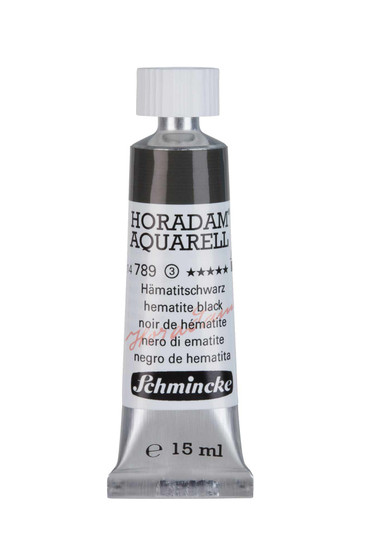 Schmincke Horadam Aquarell 15ml Tube Watercolor Hematite Black - 789