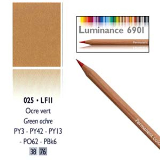 Caran DAche Luminance Colored Pencil Green Ochre