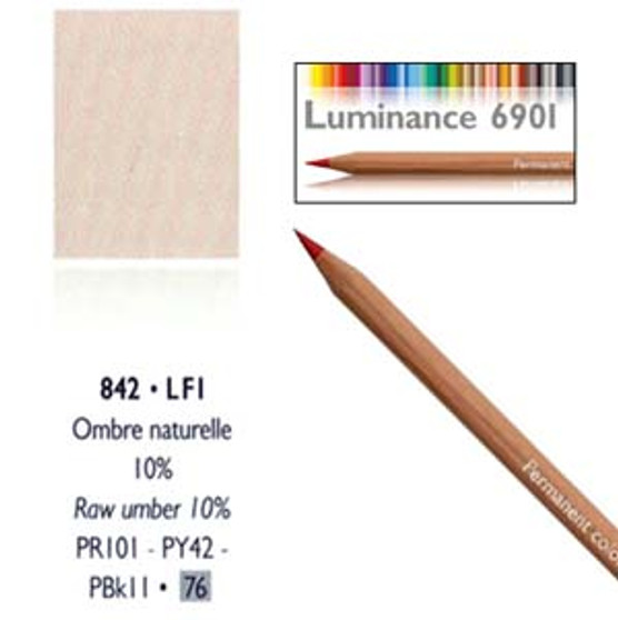 Caran DAche Luminance Colored Pencil Raw Umber 10%