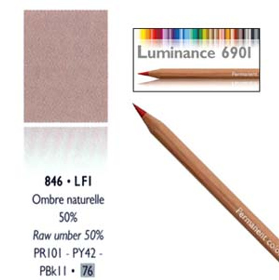 Caran DAche Luminance Colored Pencil Raw Umber 50%