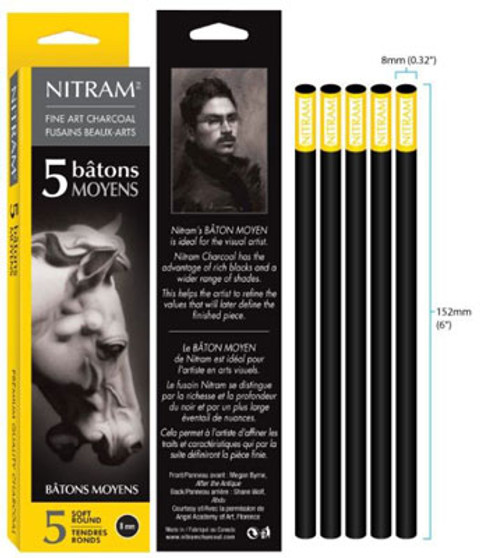 Nitram Batons Moyens Soft Round 8mm