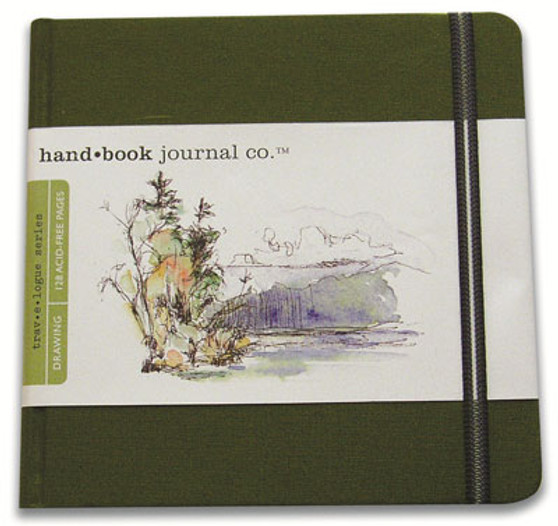 Global Art Hand Book Journal Cadmium Green Square 5.5x5.5