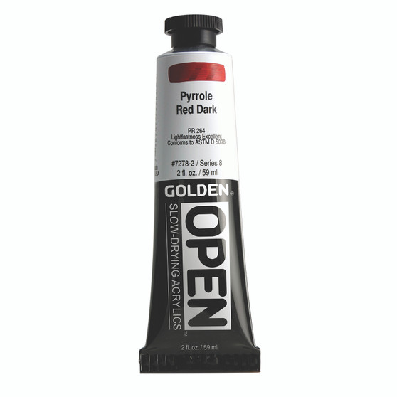 Golden Open Acrylic 2oz Pyrrole Red Dark