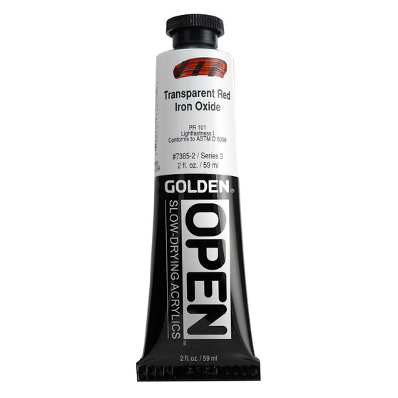 Golden Open Acrylic 2oz Transparent Red Iron Oxide