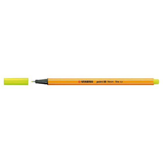 Stabilo Pen 88 Fineliner Neon Yellow