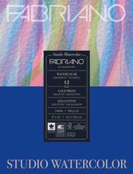 Fabriano Studio Watercolor Pad 11x14 90lb Cold Press