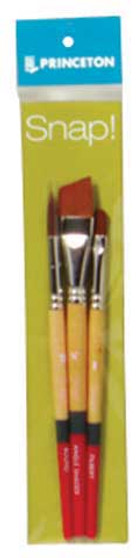 Princeton Snap! Brush Set Golden Taklon 3 Pack #1