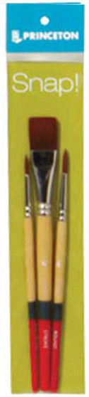 Princeton Snap Brush Set #2 Golden Taklon 3 pack