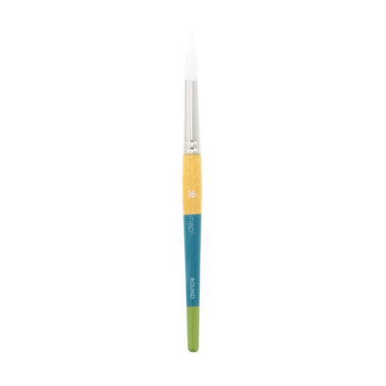 Princeton Snap! 9850 White Taklon Short Handle Brush Round size 16
