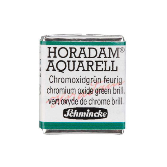 Schmincke Horadam Aquarell Half-Pan Chromium Oxide Green Brilliant (Viridian) - 511