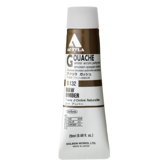 Holbein Acryla Gouache Series 1 20ml: Raw Umber