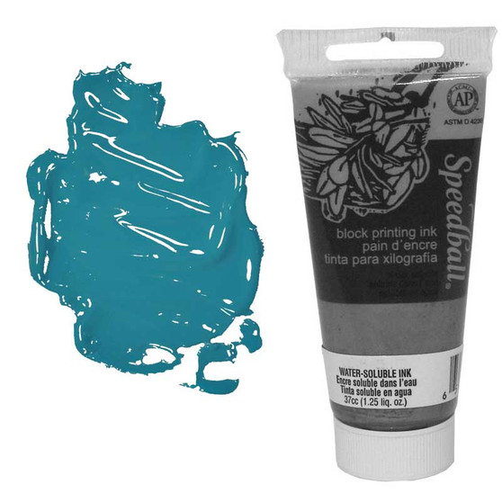 Speedball Water-soluble Block Ink 37cc Turquoise