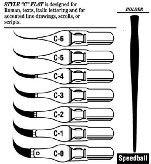 Speedball Pen Nib Lettering C-6