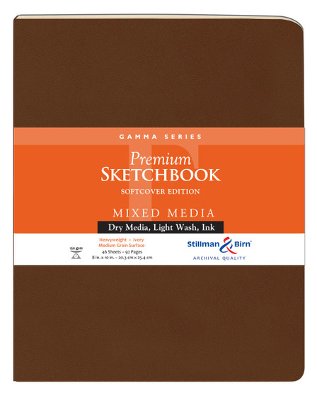 Stillman & Birn Softcover Sketchbook Gamma Series 150g 8x10 Stillman & Birn Softcover Sketchbook Gamma Series 150g 8x10