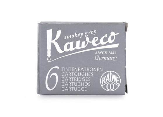 Kaweco Fountain Pen Ink Cartridge Pack of 6 Smokey Grey